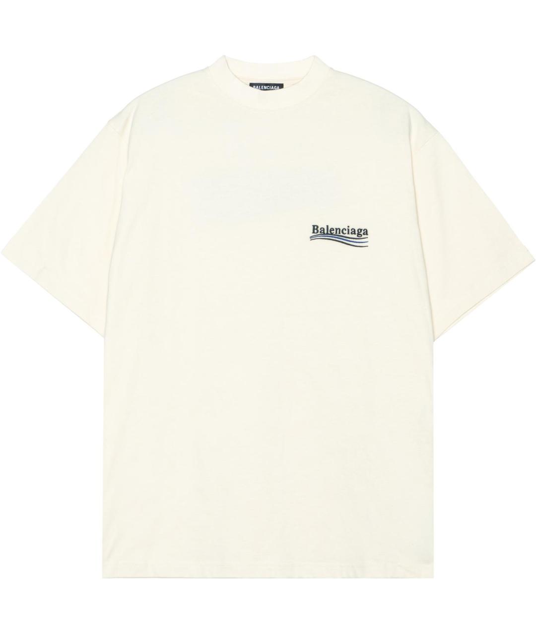 BALENCIAGA Бежевая футболка, фото 1