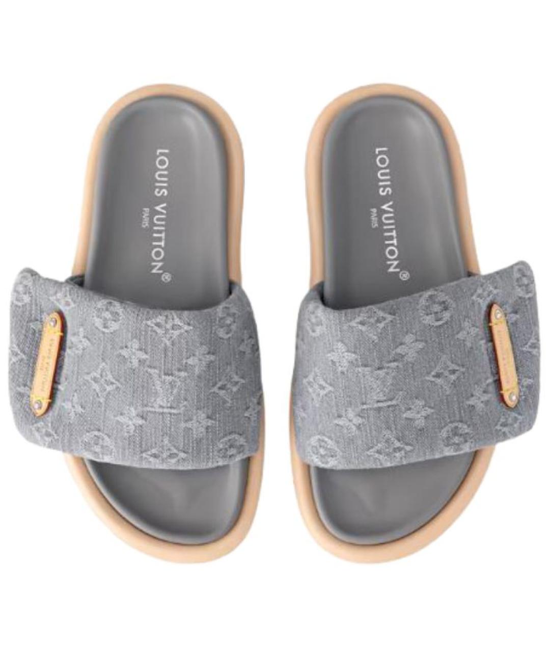 LOUIS VUITTON Текстильные шлепанцы, фото 4