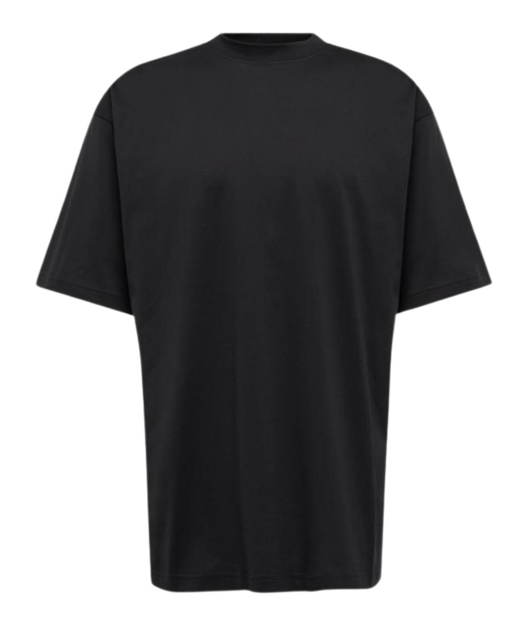 BALENCIAGA Черная хлопковая футболка, фото 1