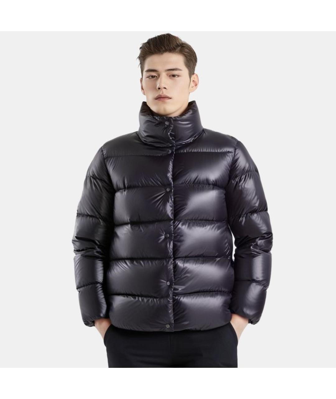 MONCLER Черный пуховик, фото 2