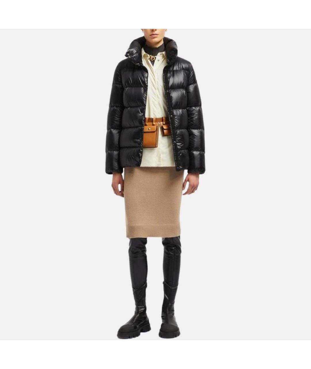 MONCLER Черный пуховик, фото 3