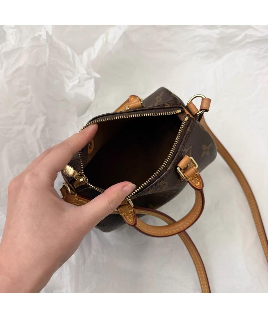 LOUIS VUITTON Коричневая сумка с короткими ручками, фото 6