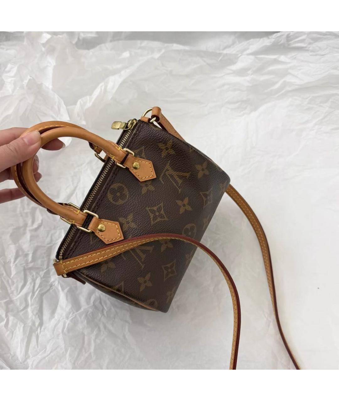 LOUIS VUITTON Коричневая сумка с короткими ручками, фото 2