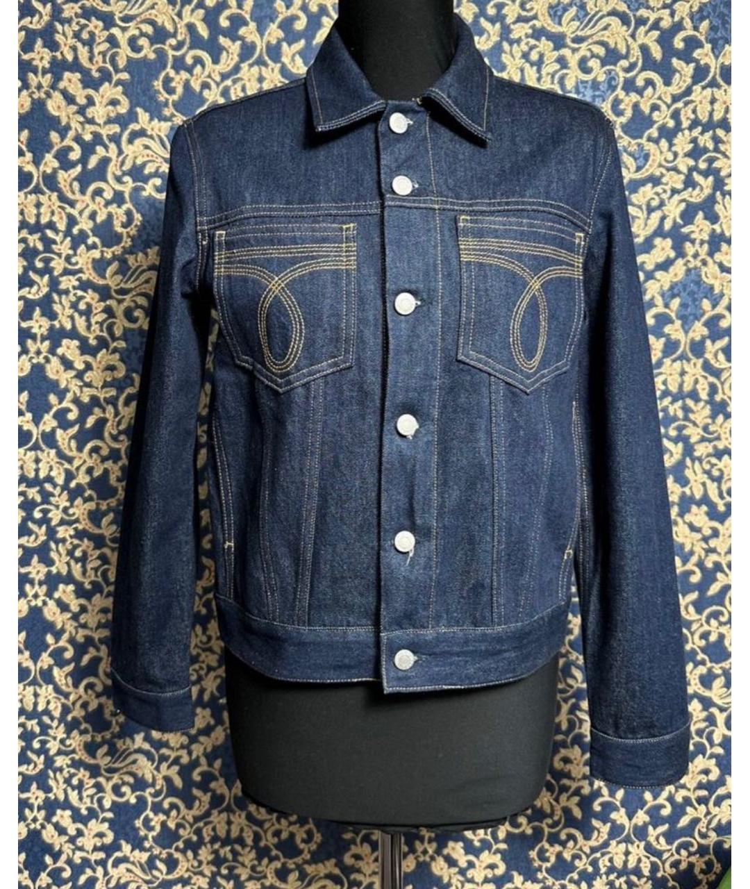 CALVIN KLEIN Темно-синяя деним куртка, фото 3