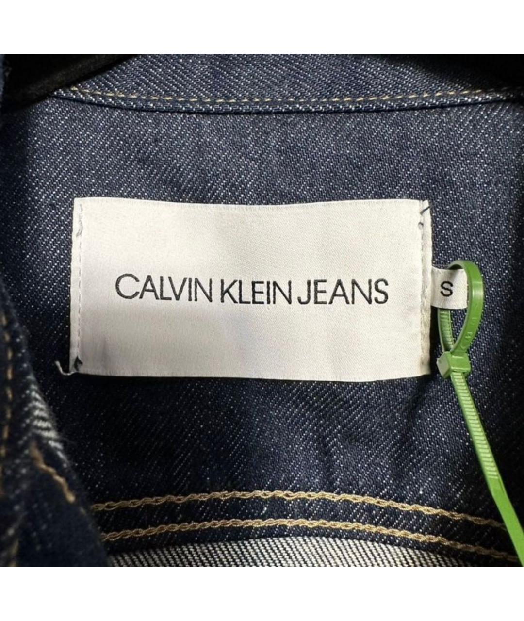 CALVIN KLEIN Темно-синяя деним куртка, фото 4