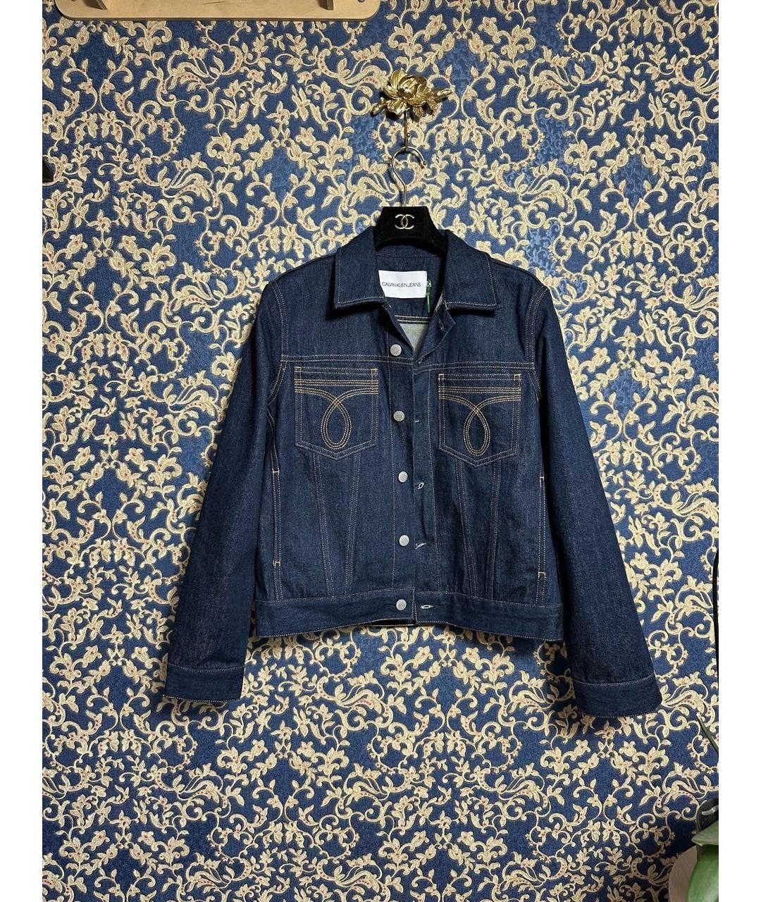 CALVIN KLEIN Темно-синяя деним куртка, фото 6