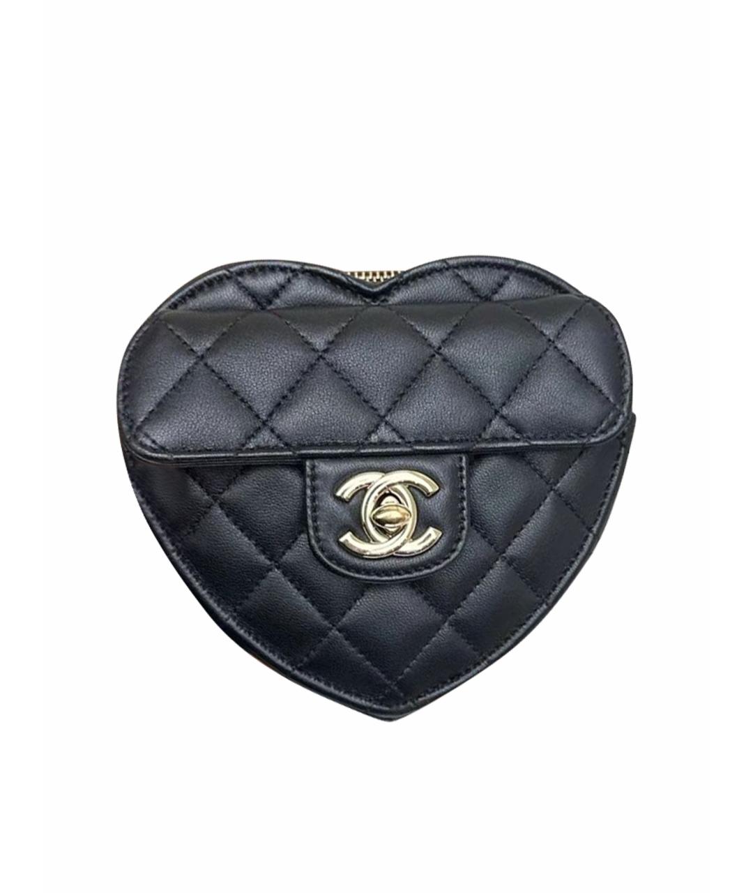 CHANEL Черная кожаная сумка через плечо, фото 1