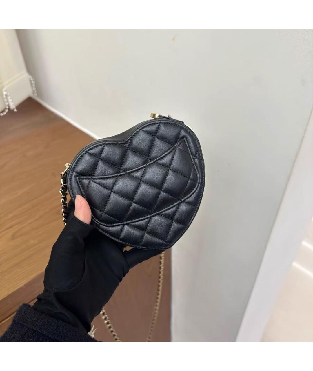 CHANEL Черная кожаная сумка через плечо, фото 5