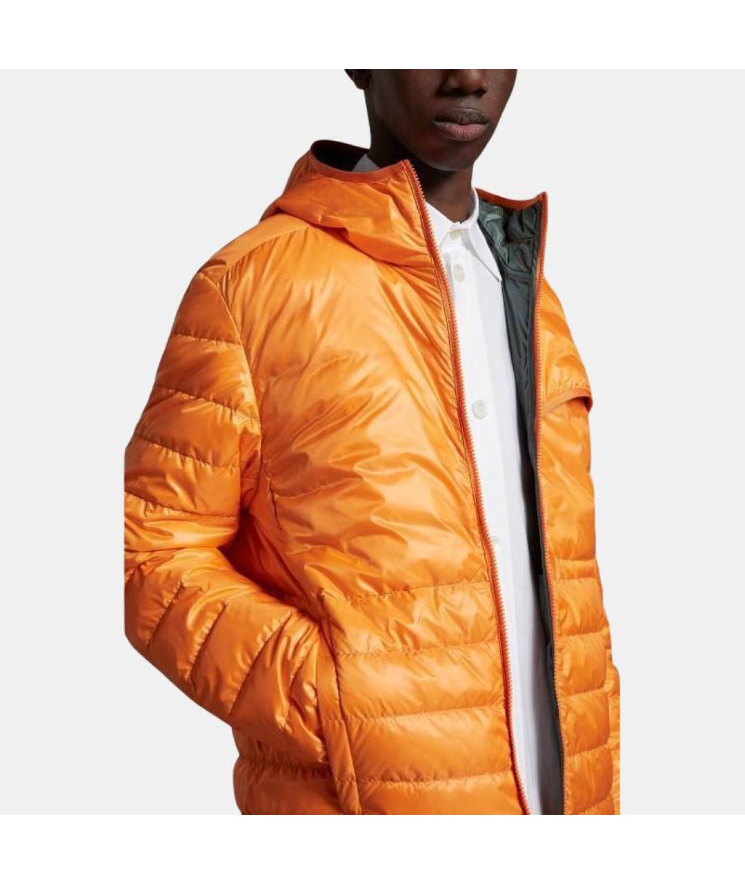 MONCLER Оранжевый пуховик, фото 5