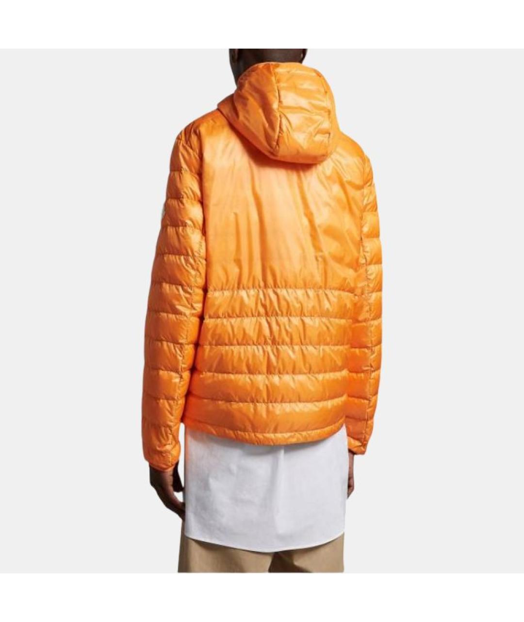 MONCLER Оранжевый пуховик, фото 4