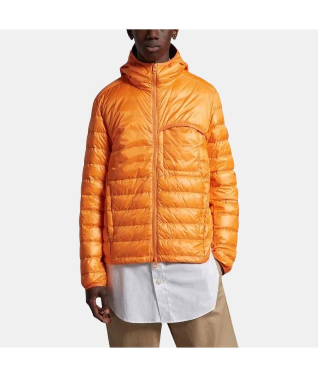 MONCLER Оранжевый пуховик, фото 3