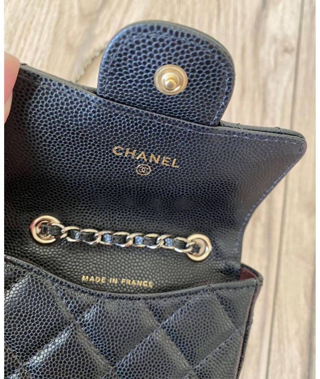 CHANEL Черная кожаная сумка через плечо, фото 4