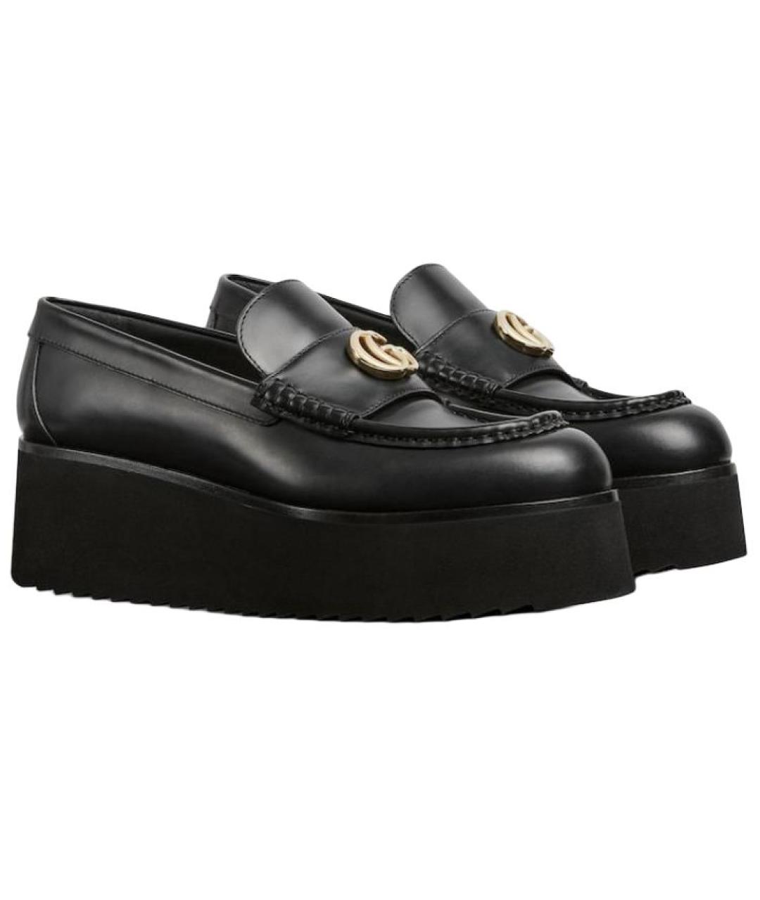 GUCCI Черные кожаные лоферы, фото 3