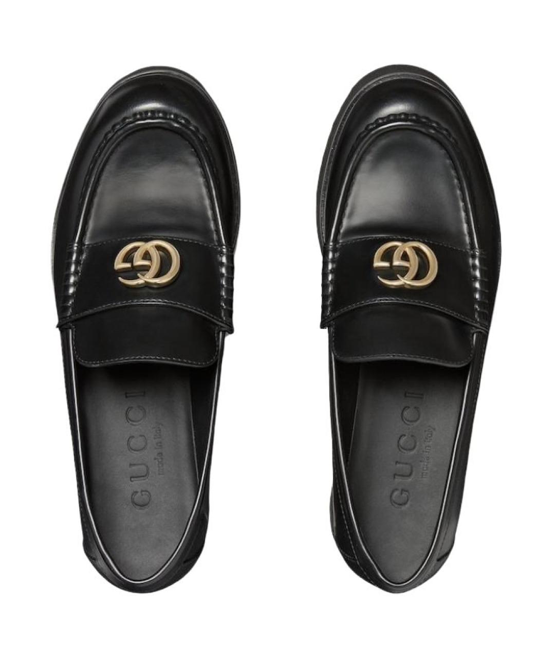 GUCCI Черные кожаные лоферы, фото 4
