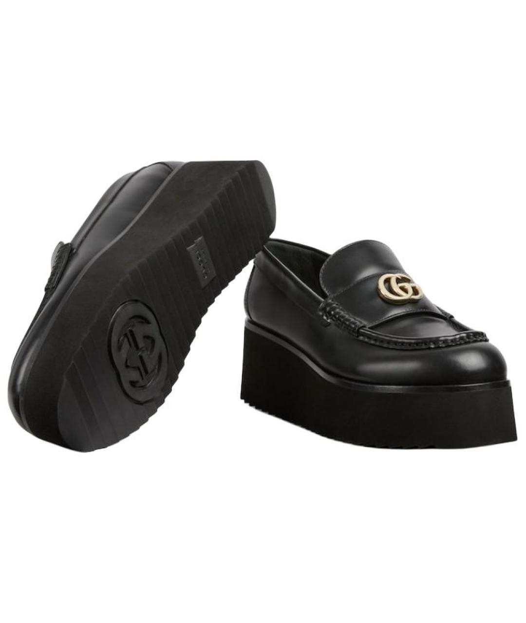 GUCCI Черные кожаные лоферы, фото 6