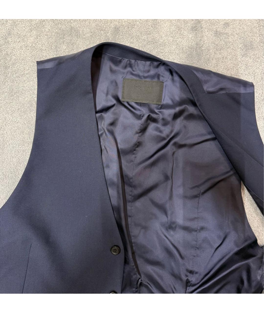 PRADA Темно-синий шерстяной жилет, фото 3