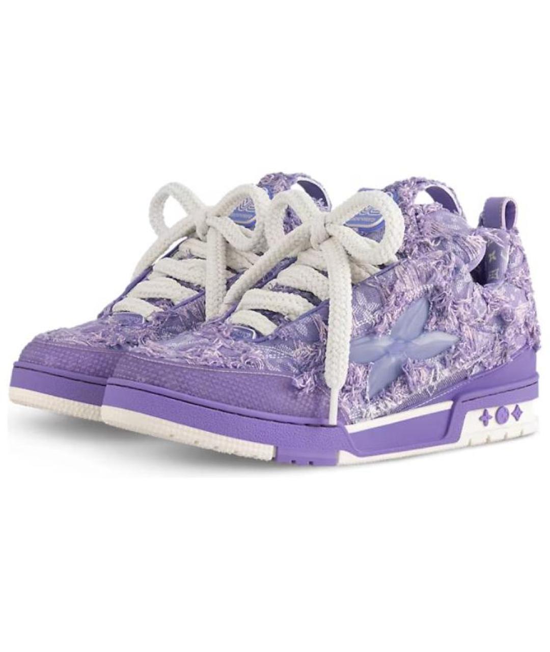 LOUIS VUITTON Фиолетовые низкие кроссовки / кеды, фото 3