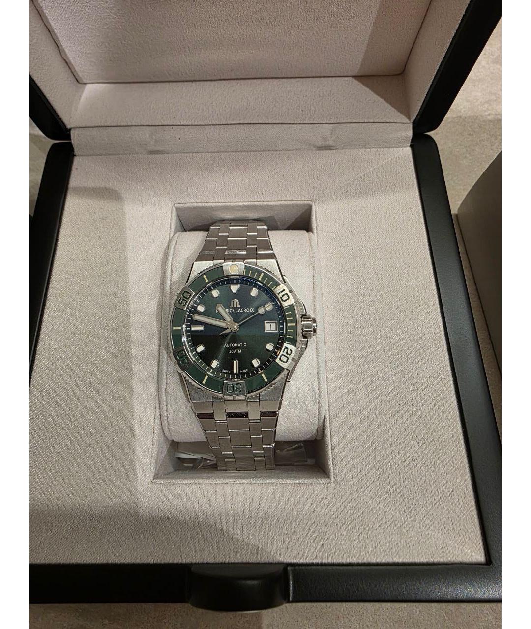 MAURICE LACROIX Зеленые металлические часы, фото 6