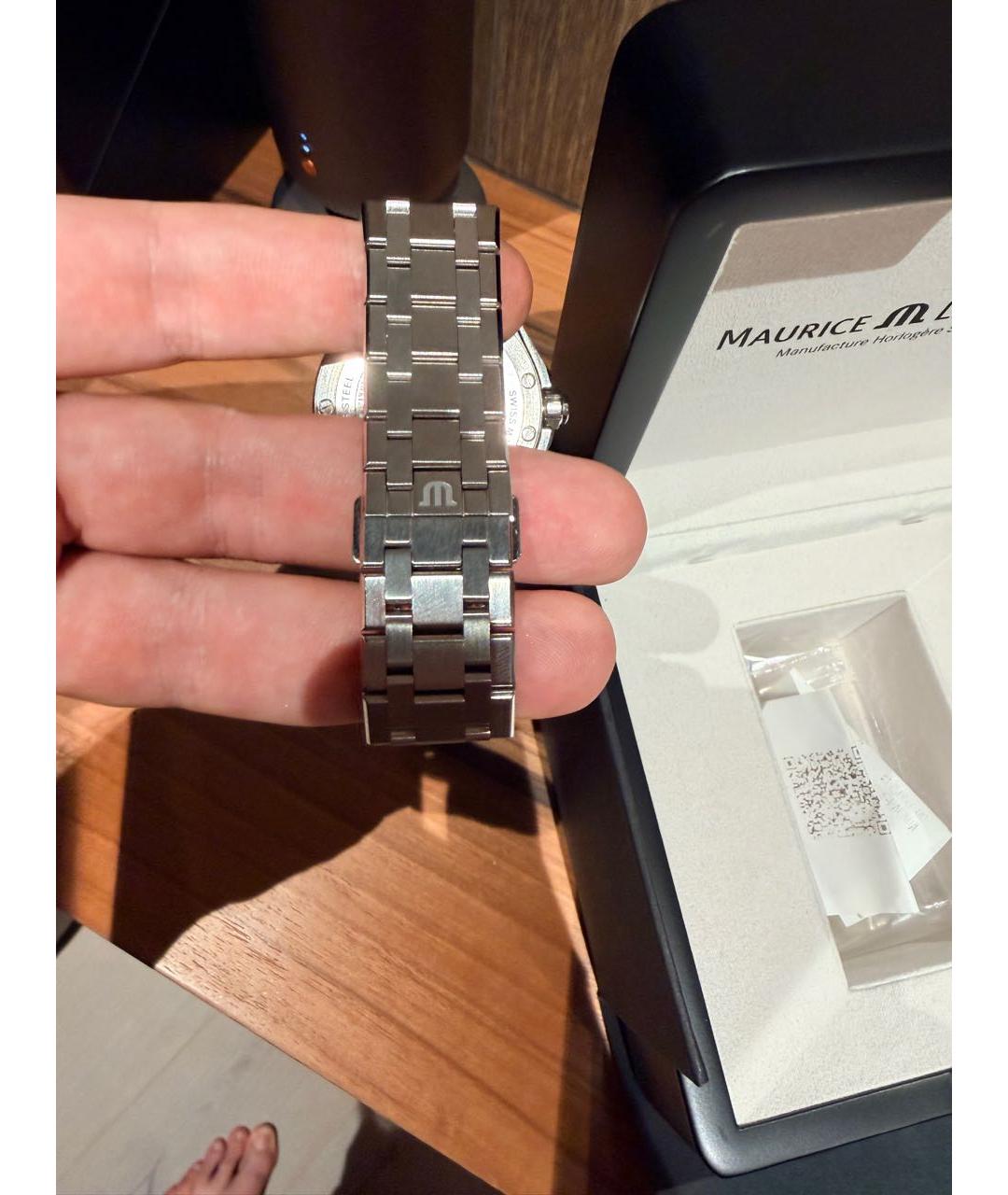 MAURICE LACROIX Зеленые металлические часы, фото 5