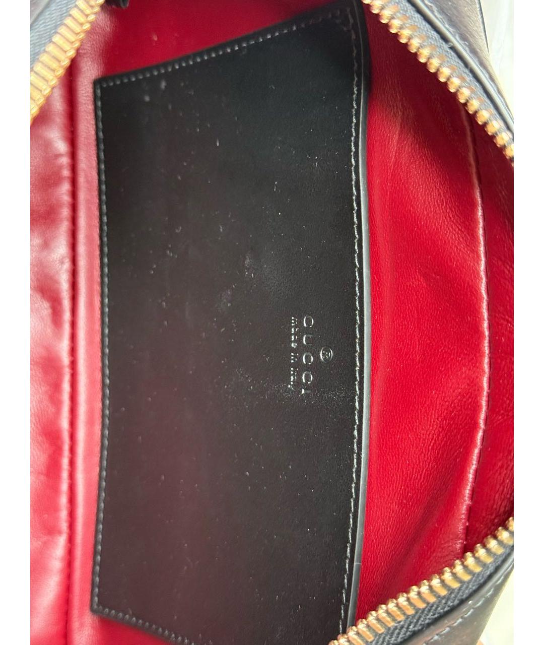 GUCCI Черная кожаная сумка через плечо, фото 4