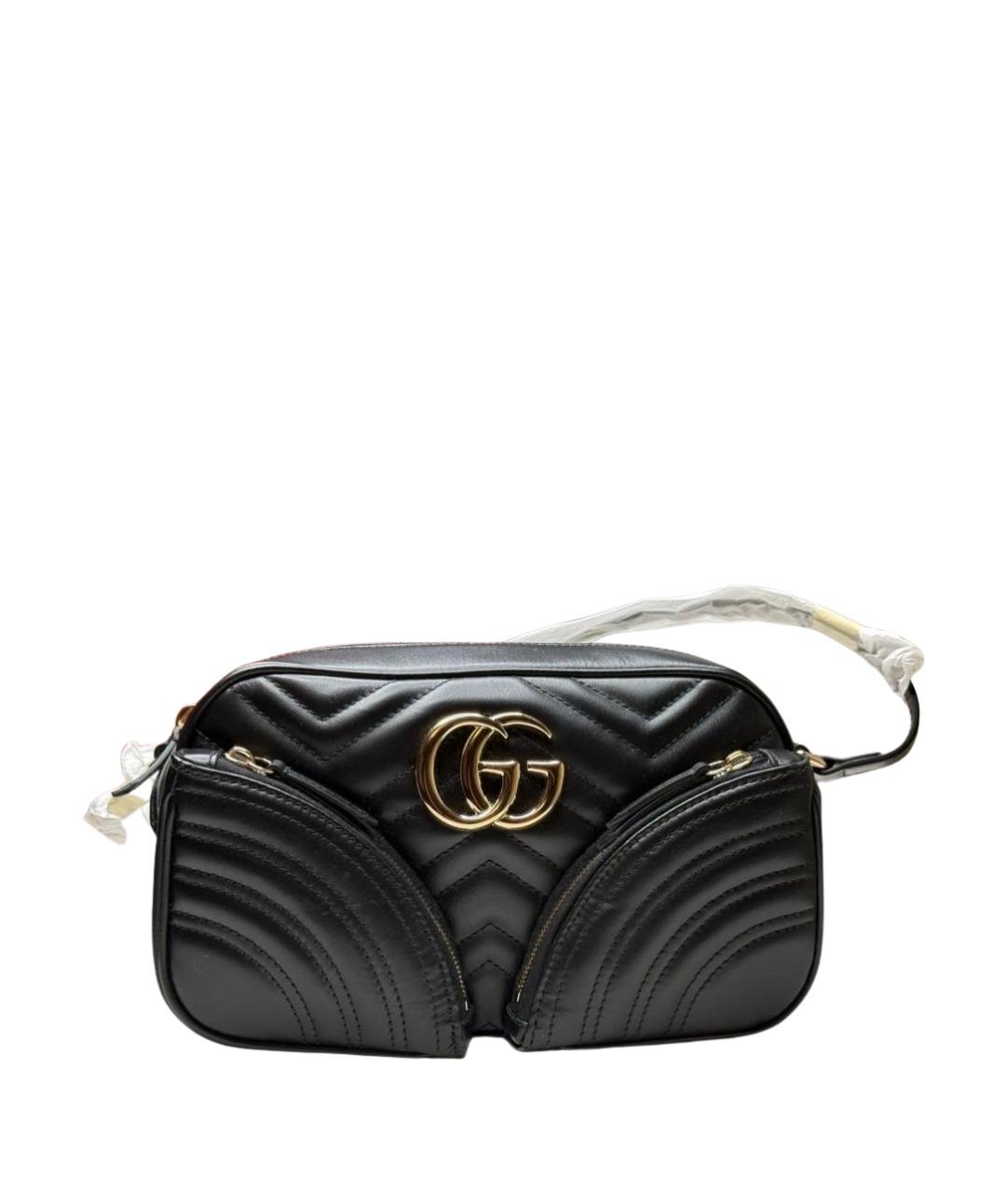 GUCCI Черная кожаная сумка через плечо, фото 1