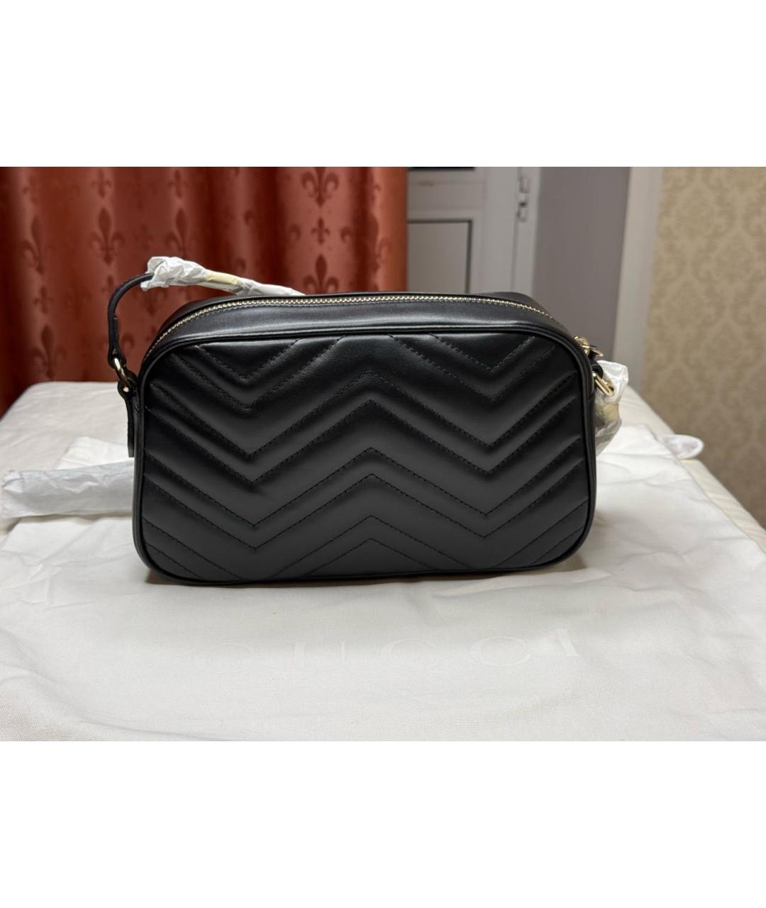 GUCCI Черная кожаная сумка через плечо, фото 3