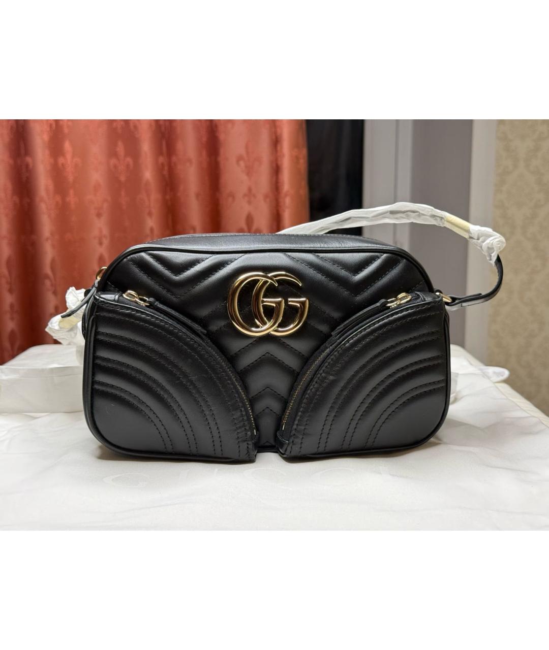 GUCCI Черная кожаная сумка через плечо, фото 8