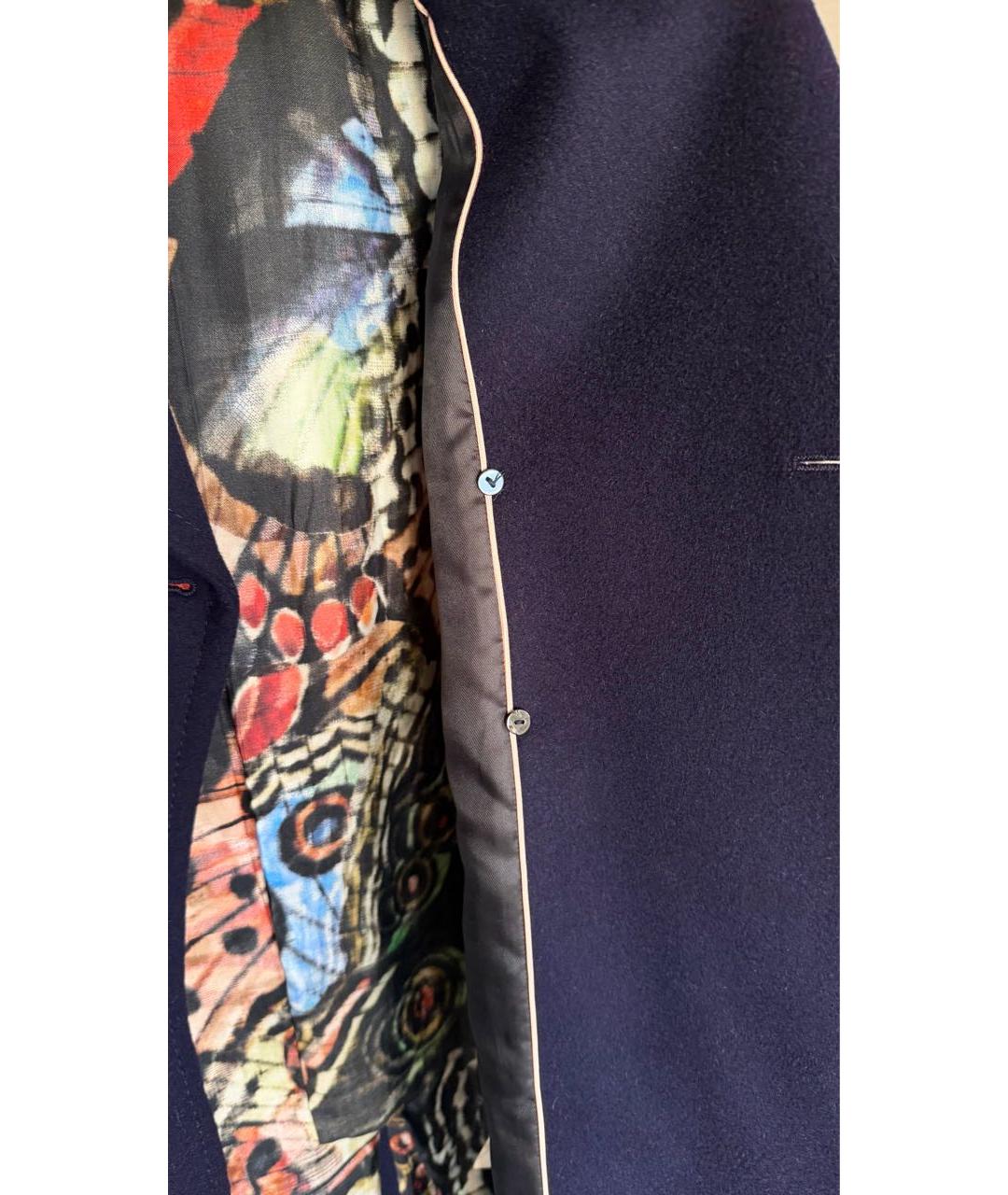 PAUL SMITH Темно-синее кашемировое пальто, фото 6