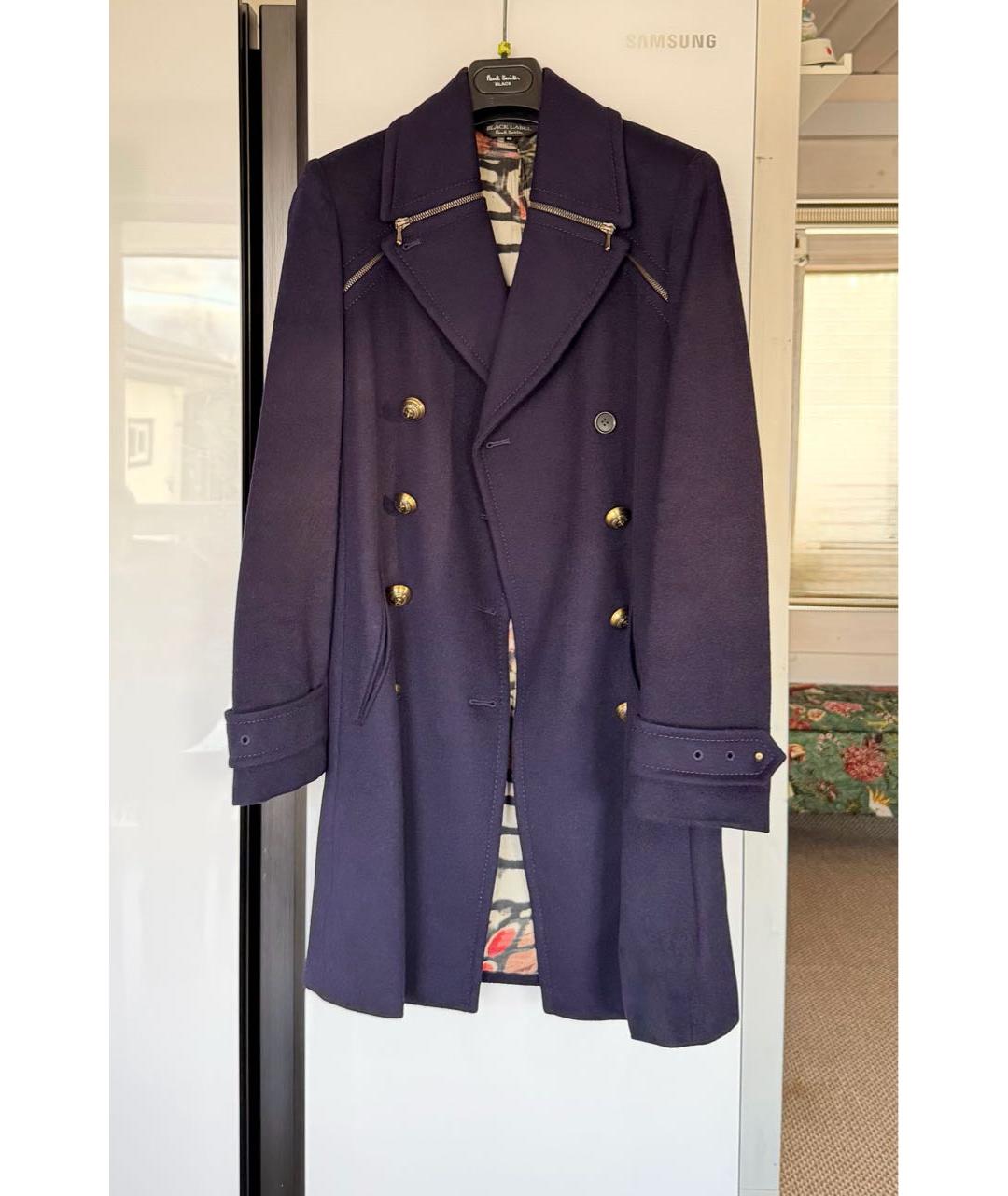PAUL SMITH Темно-синее кашемировое пальто, фото 9