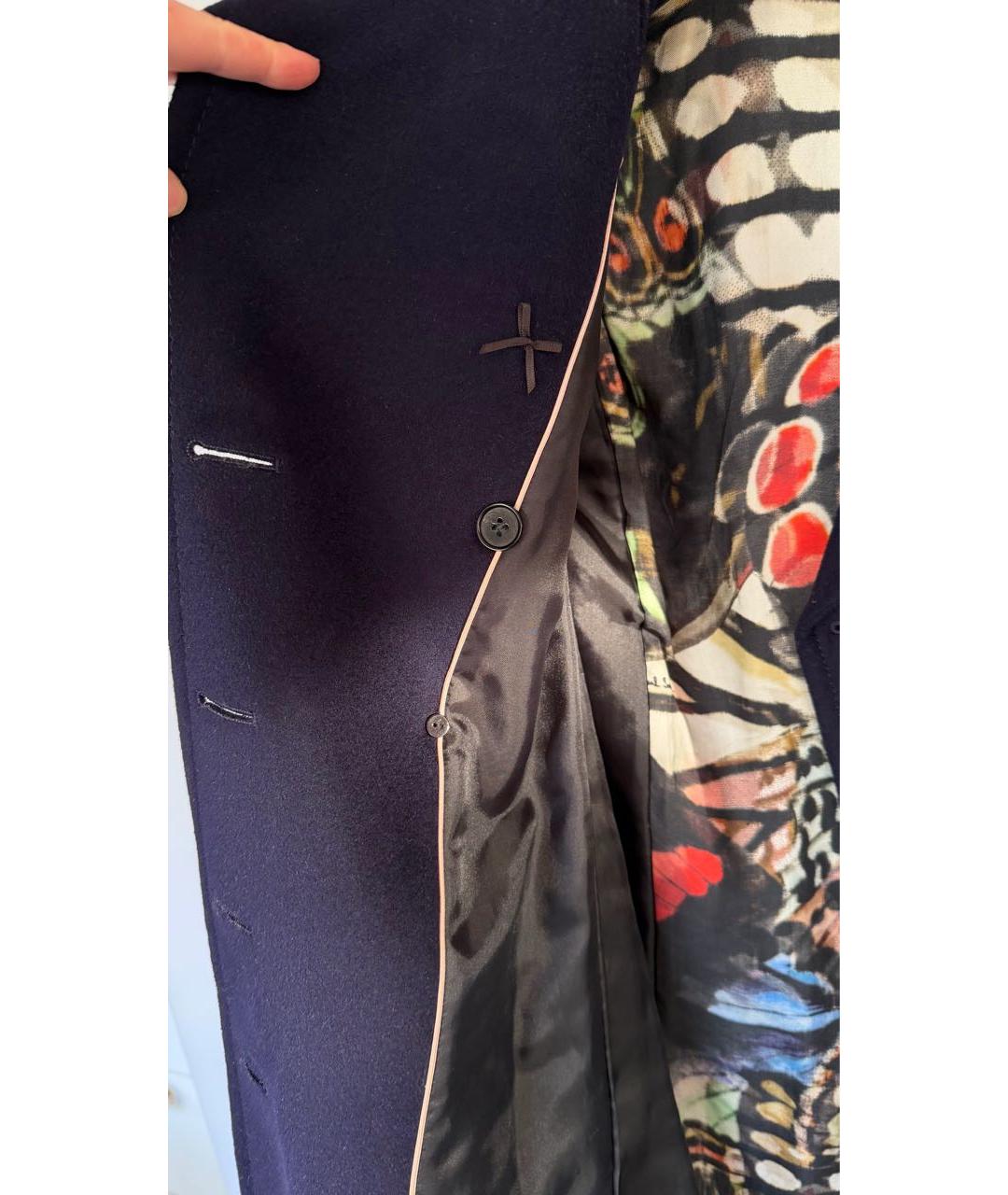 PAUL SMITH Темно-синее кашемировое пальто, фото 7