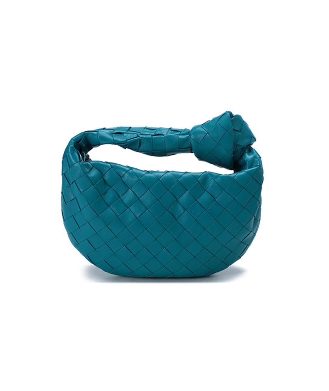 BOTTEGA VENETA Бирюзовая кожаная сумка через плечо, фото 4