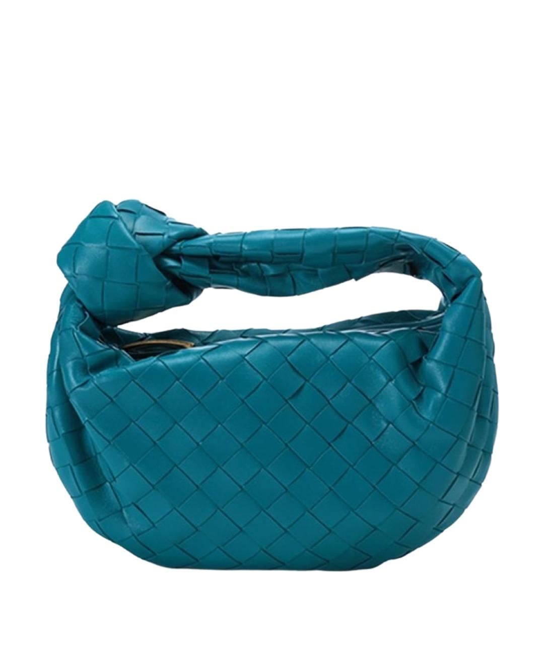 BOTTEGA VENETA Бирюзовая кожаная сумка через плечо, фото 1