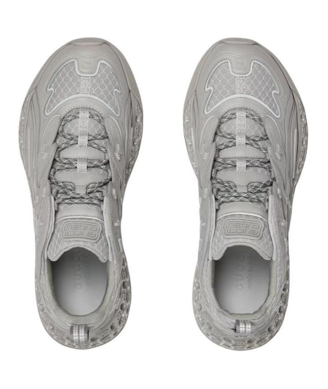 GUCCI Серые низкие кроссовки / кеды, фото 5