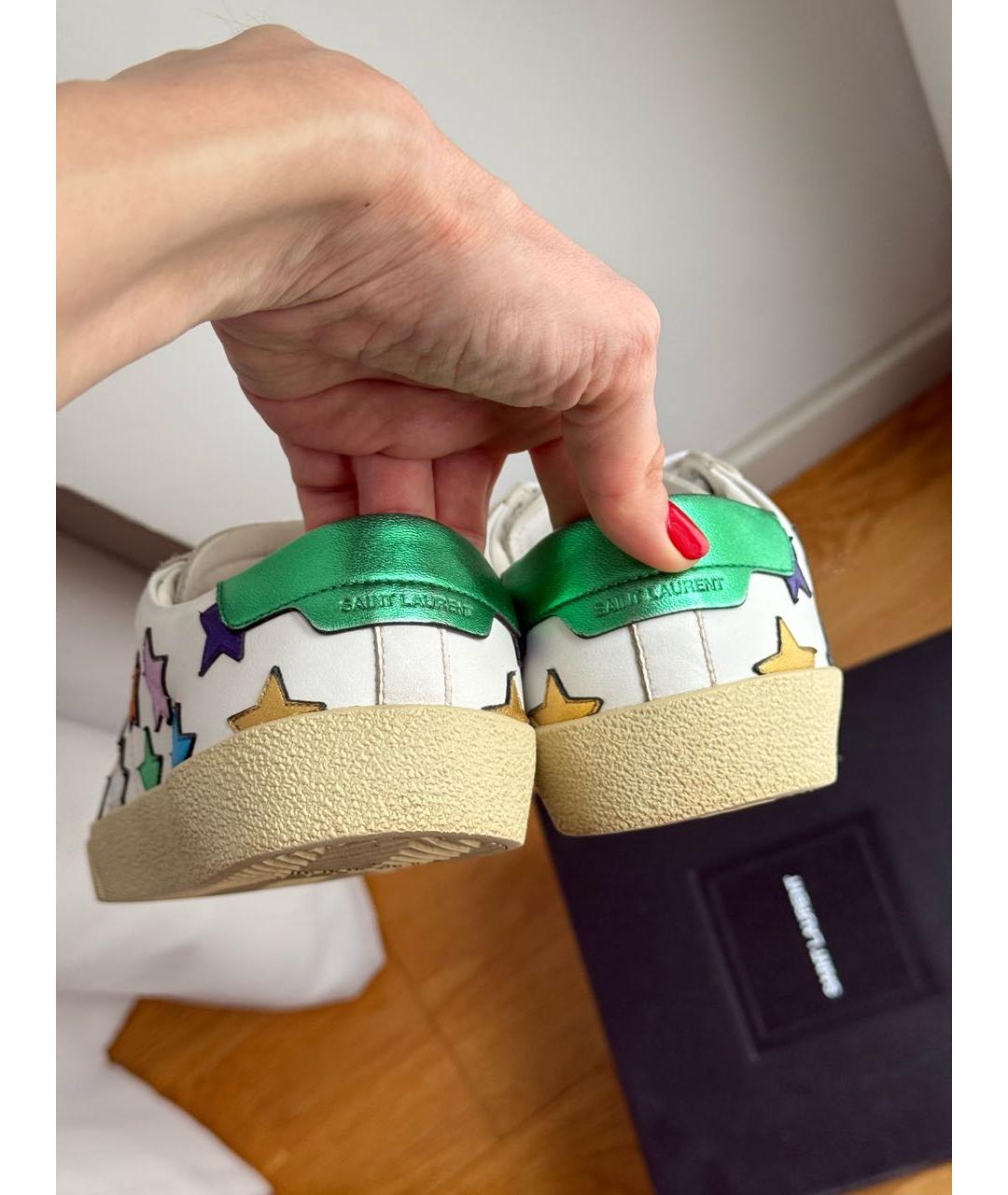 SAINT LAURENT Мульти кожаные кеды, фото 8