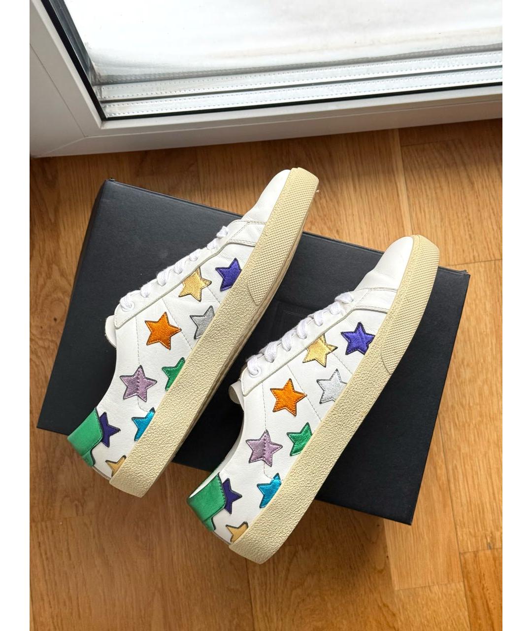 SAINT LAURENT Мульти кожаные кеды, фото 9