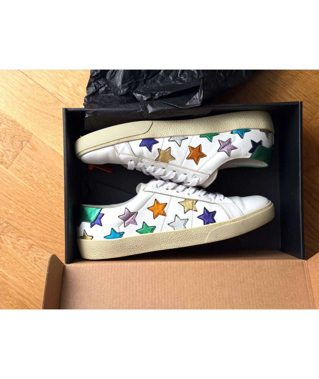 SAINT LAURENT Мульти кожаные кеды, фото 6