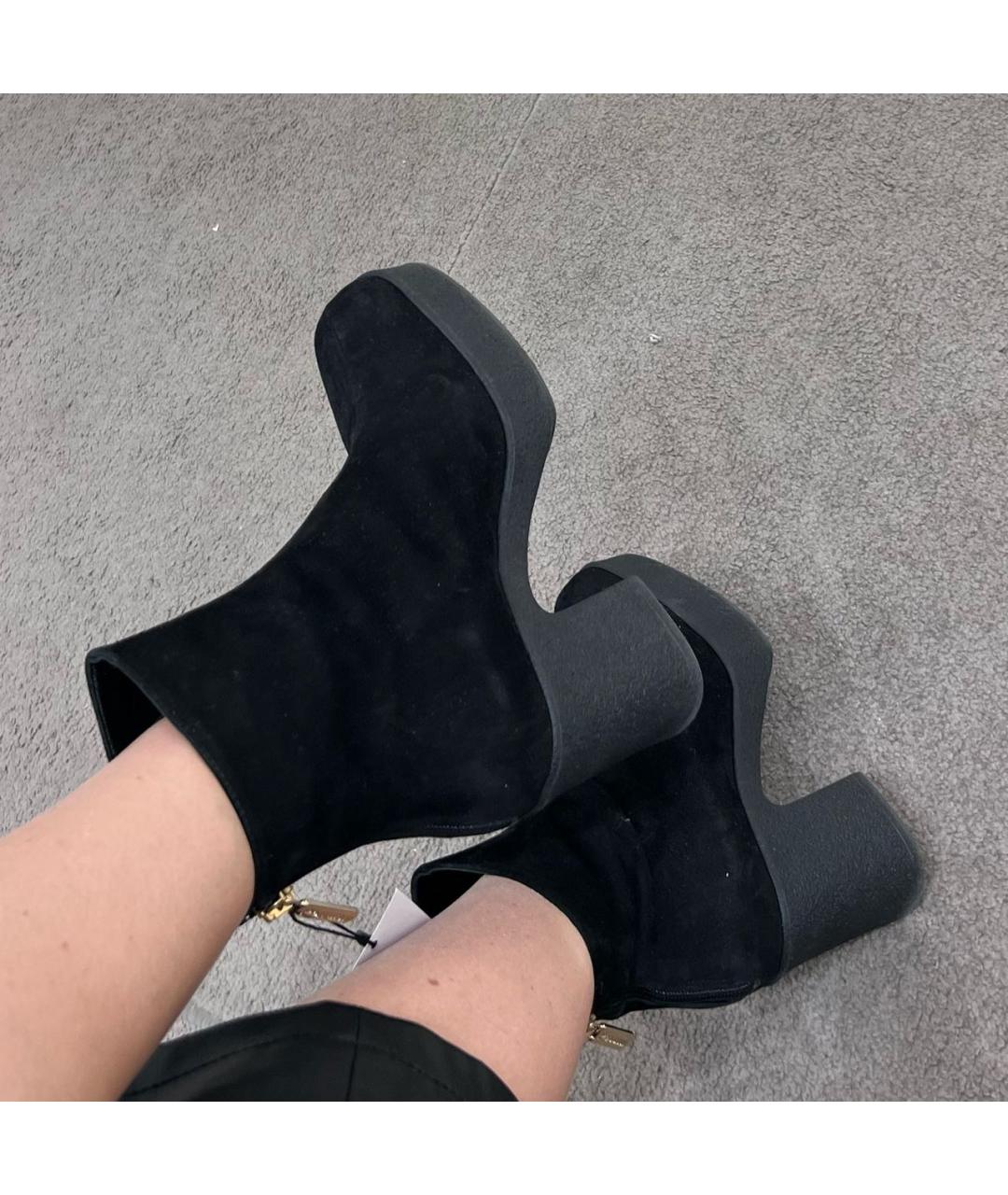 POLLINI Черные замшевые ботинки, фото 5