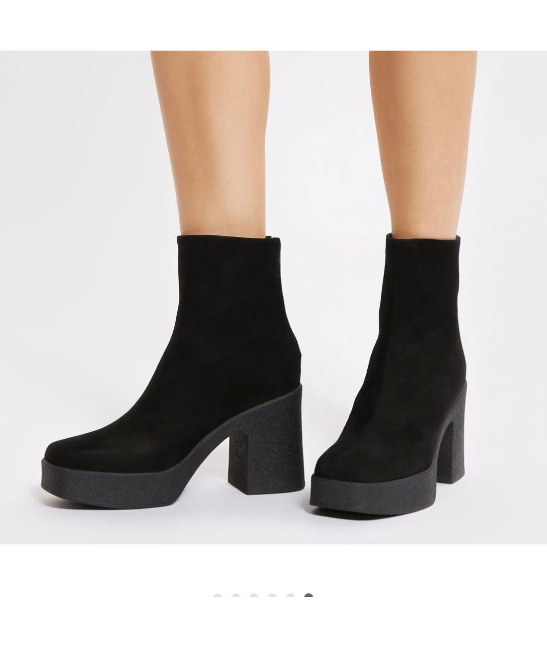 POLLINI Черные замшевые ботинки, фото 2