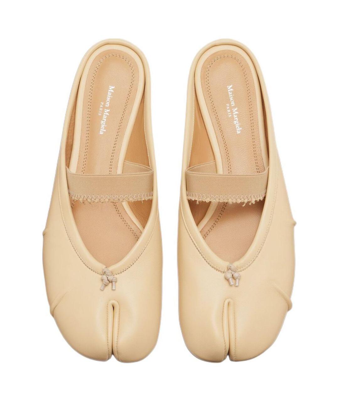 MAISON MARGIELA Бежевые мюли, фото 4