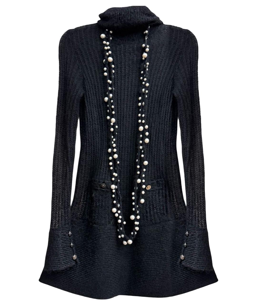 CHANEL Черное шерстяное платье, фото 1