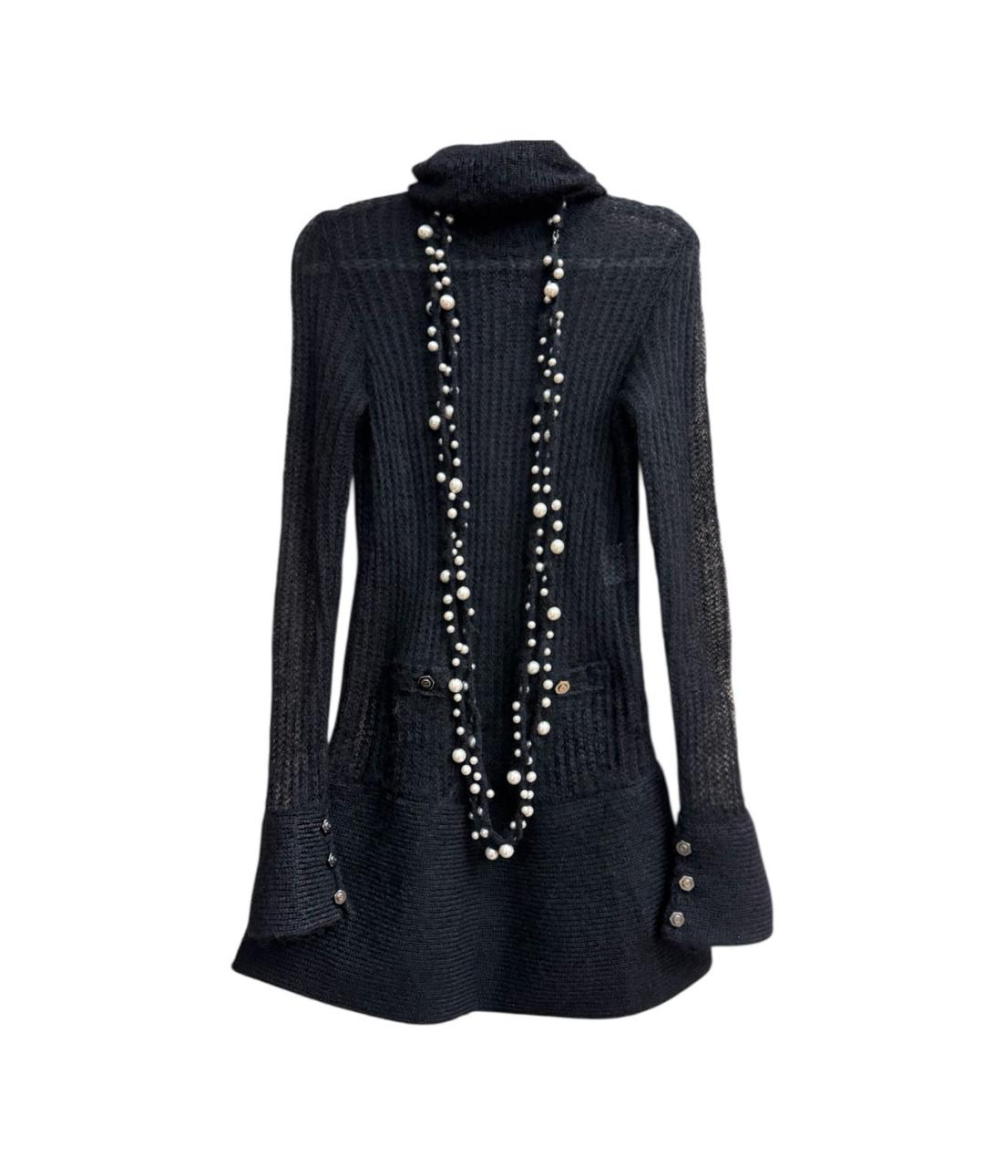 CHANEL Черное шерстяное платье, фото 6