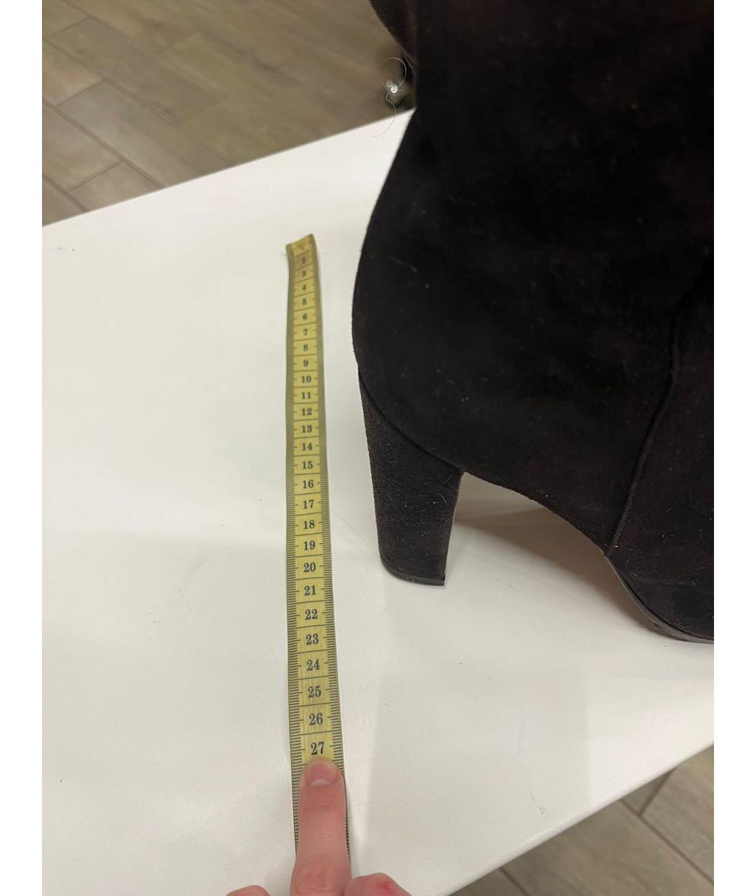 GIANVITO ROSSI Коричневые замшевые ботфорты, фото 3