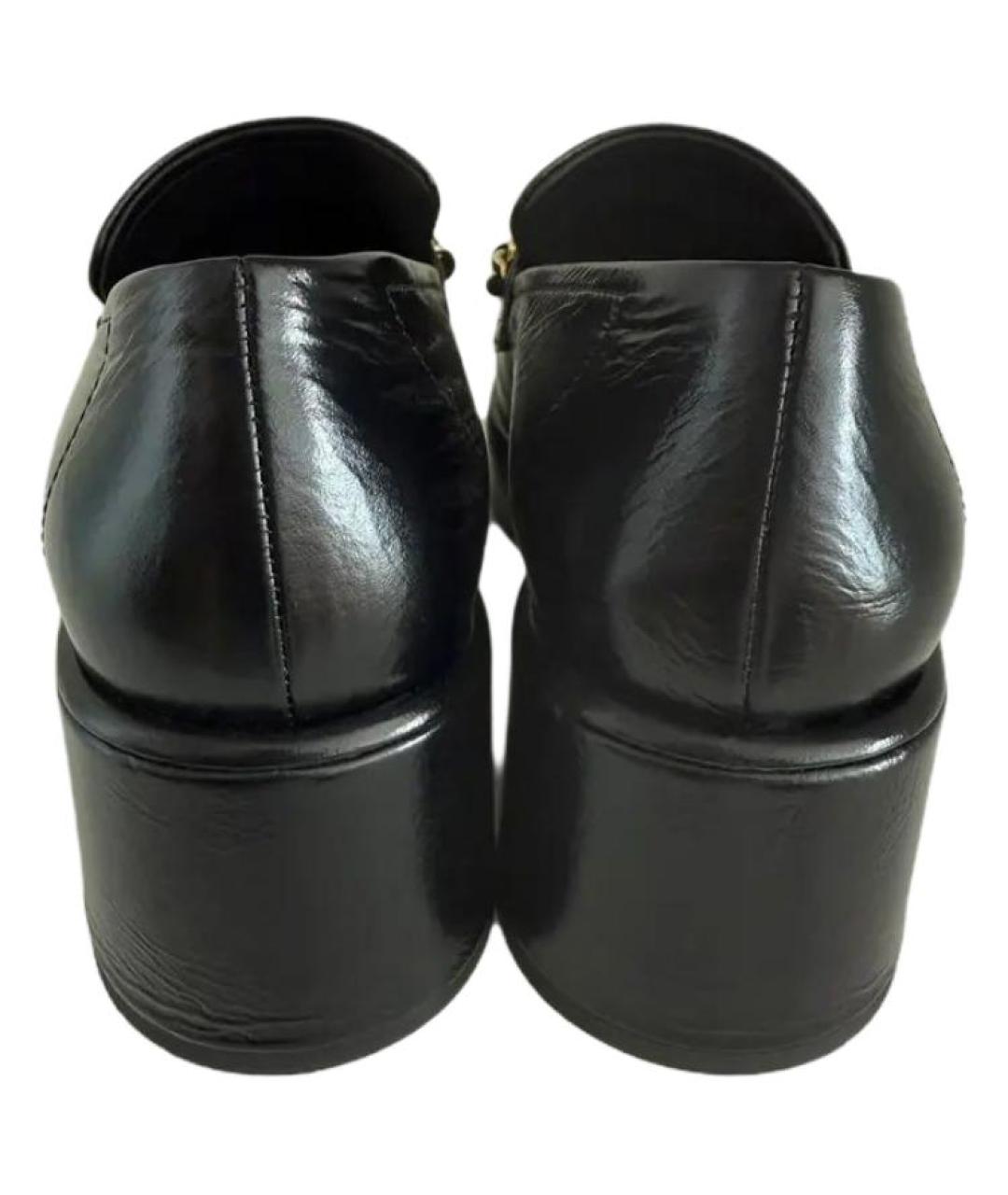 CHANEL Черные кожаные туфли, фото 6