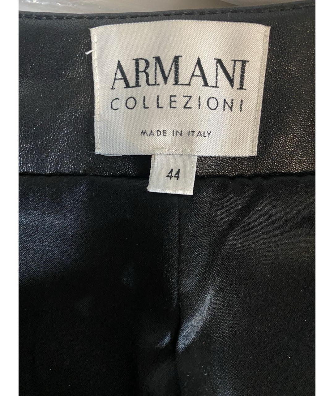 ARMANI COLLEZIONI Черная кожаная куртка, фото 5