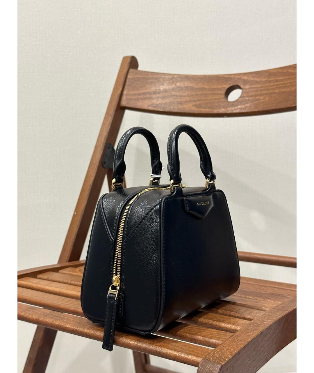 GIVENCHY Черная кожаная сумка с короткими ручками, фото 2