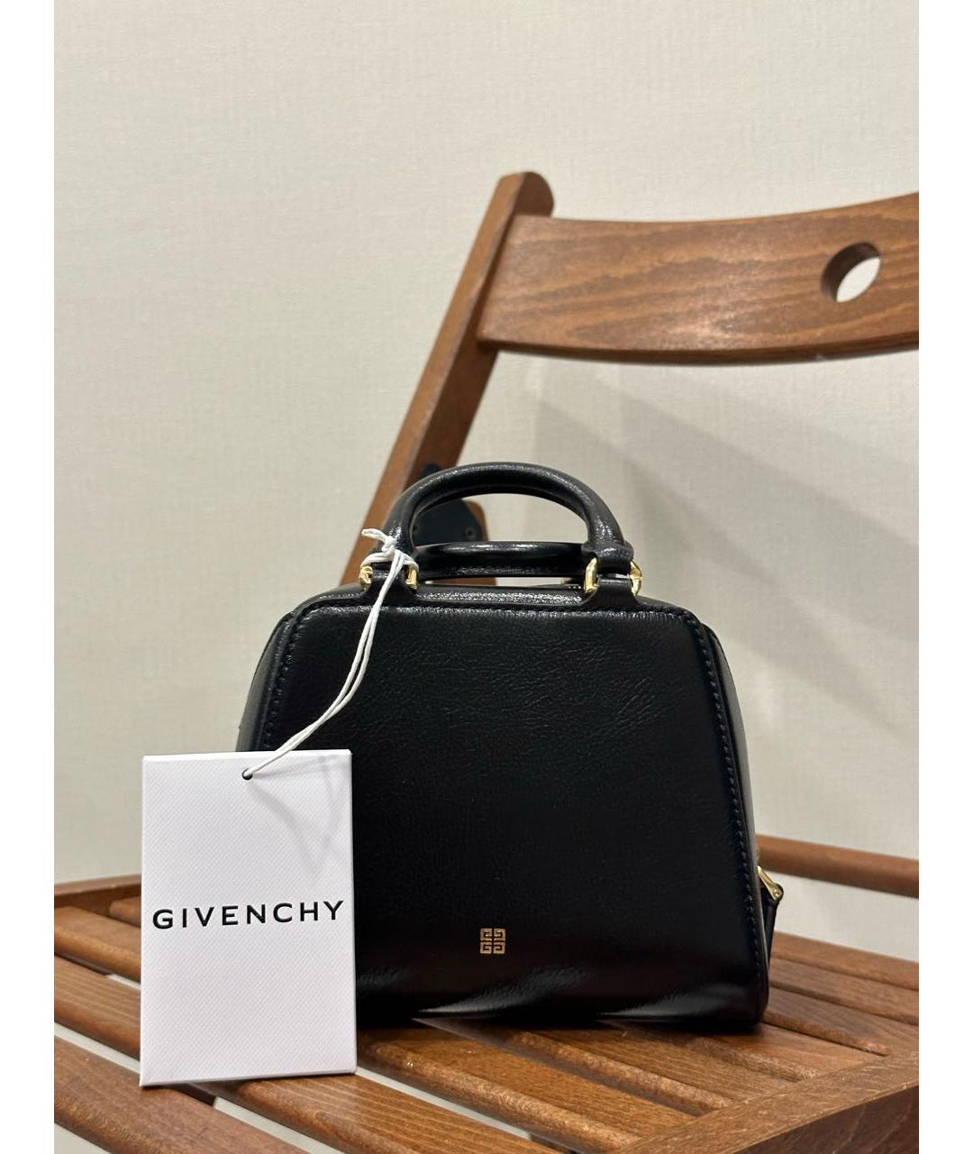 GIVENCHY Черная кожаная сумка с короткими ручками, фото 6