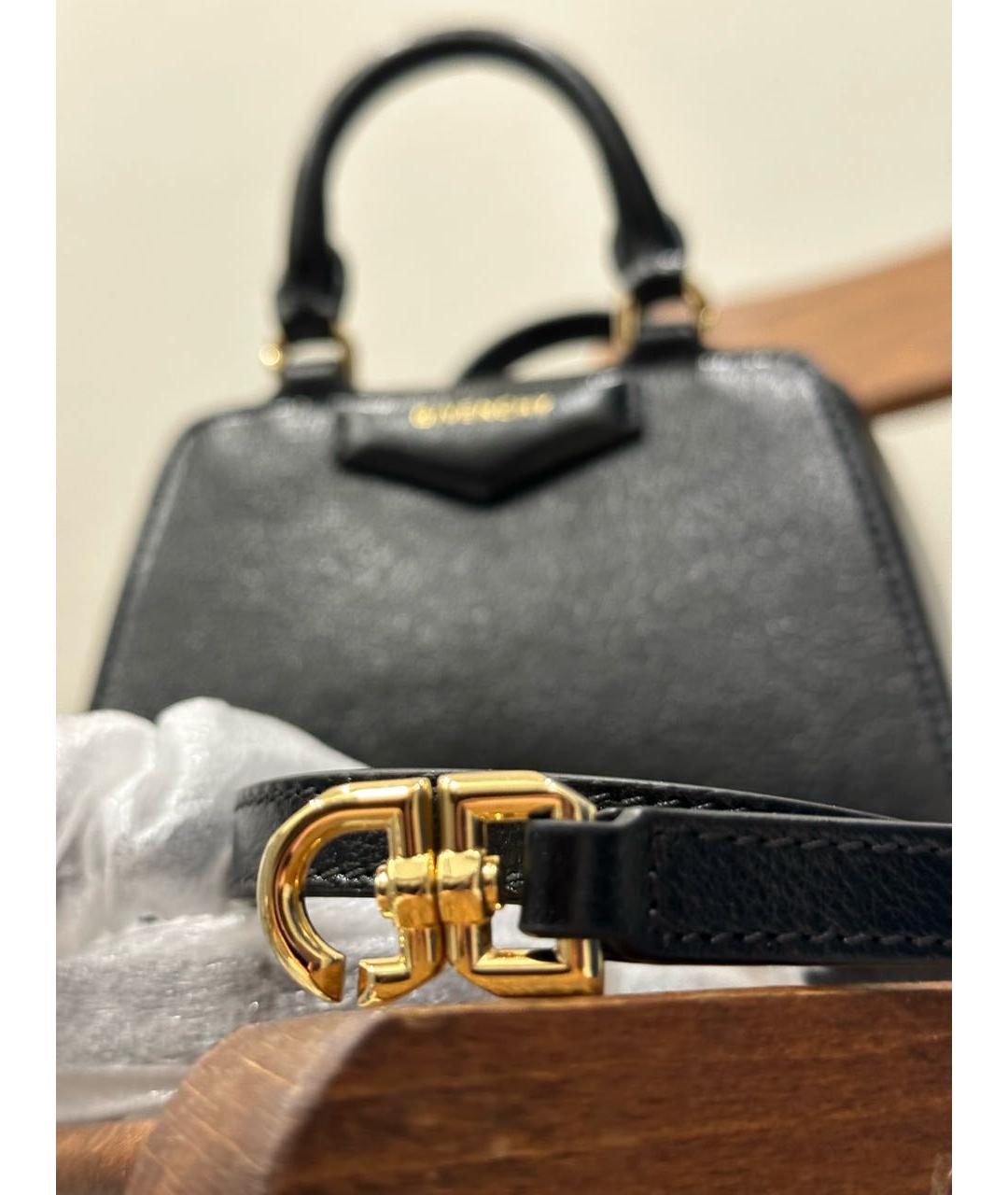 GIVENCHY Черная кожаная сумка с короткими ручками, фото 4