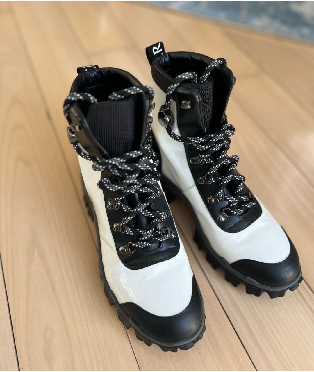 MONCLER Белые ботинки из лакированной кожи, фото 2