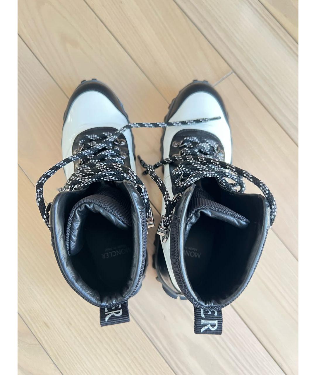 MONCLER Белые ботинки из лакированной кожи, фото 3