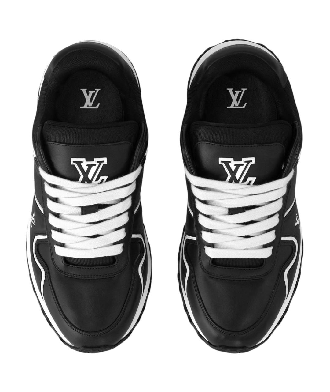 LOUIS VUITTON Черные кожаные низкие кроссовки / кеды, фото 4